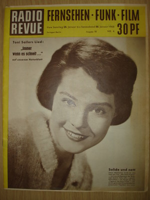 RADIO REVUE magazine side cover Issue 4 24 January 1960