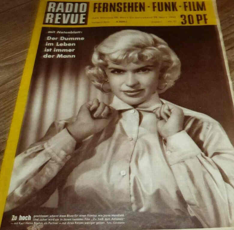 RADIO REVUE magazine side cover Issue 11 13 March 1960