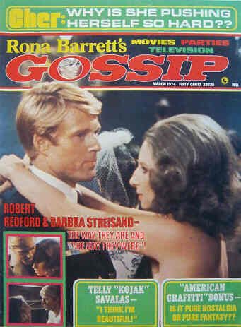RONA BARRETTS GOSSIP magazine side cover March 1974