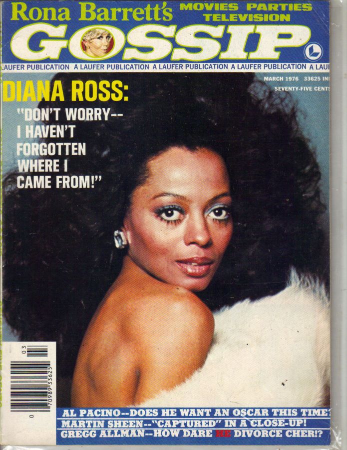RONA BARRETTS GOSSIP magazine side cover March 1976