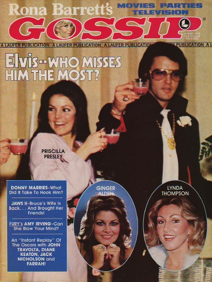 RONA BARRETTS GOSSIP magazine side cover August 1978
