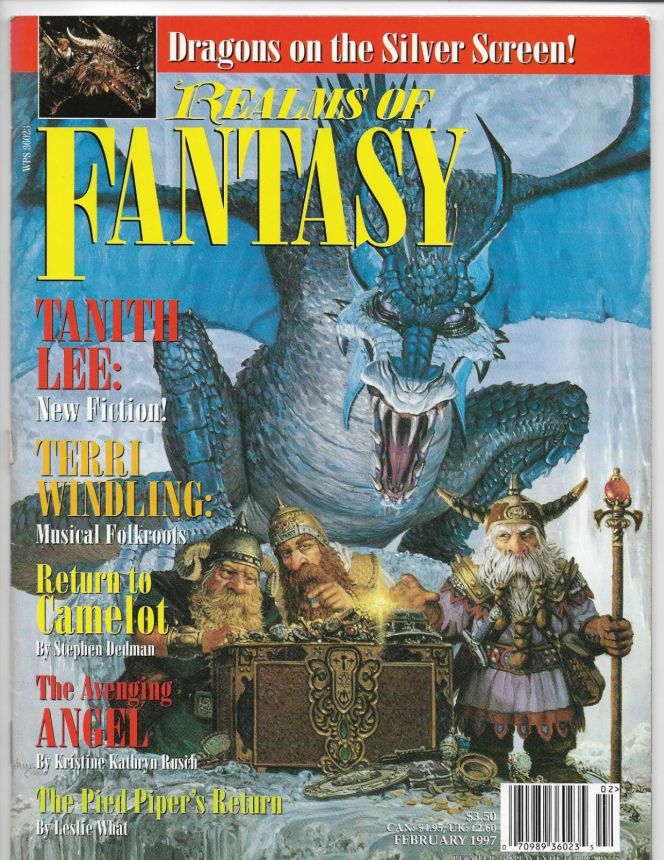 REALMS OF FANTASY magazine side cover  February 1997