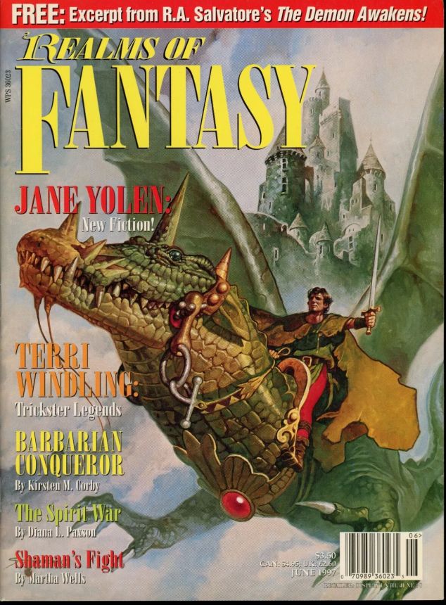 REALMS OF FANTASY magazine side cover  June 1997