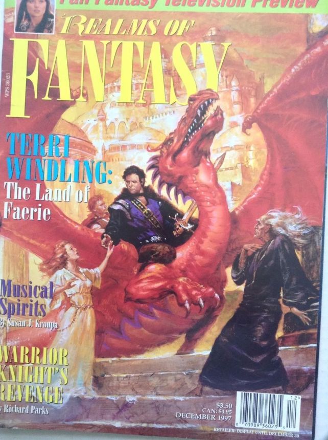 REALMS OF FANTASY magazine side cover  December 1997