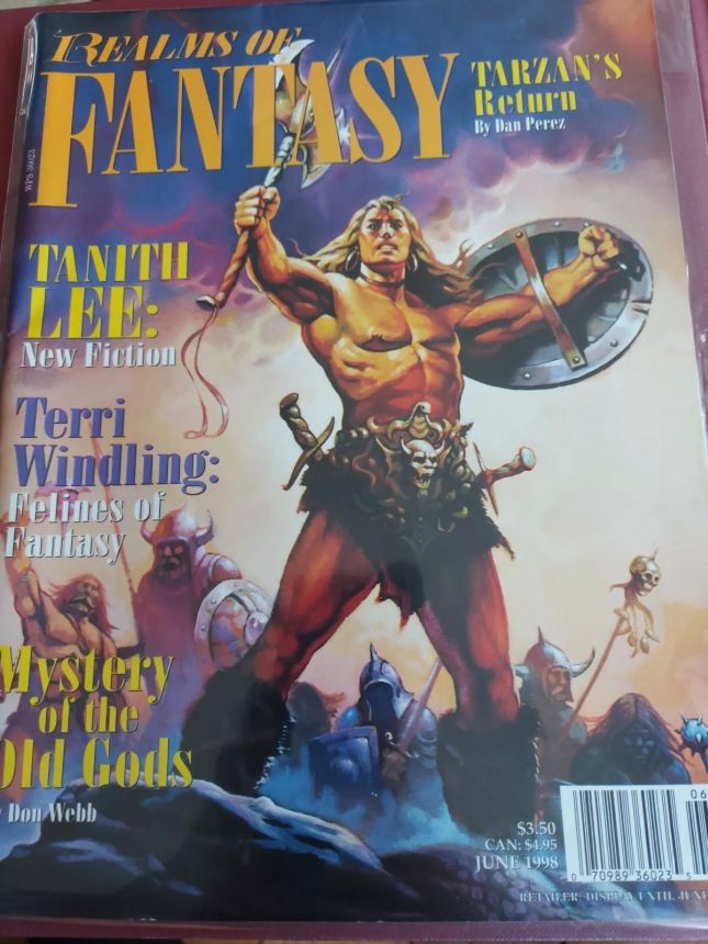 REALMS OF FANTASY magazine side cover  June 1998