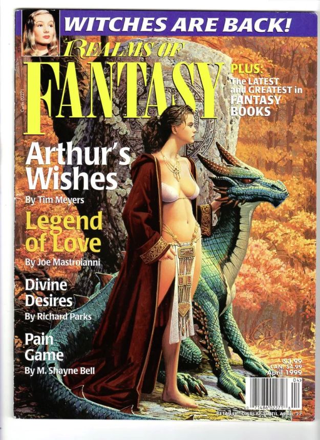 REALMS OF FANTASY magazine side cover  April 1999