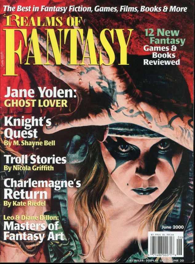 REALMS OF FANTASY magazine side cover  June 2000