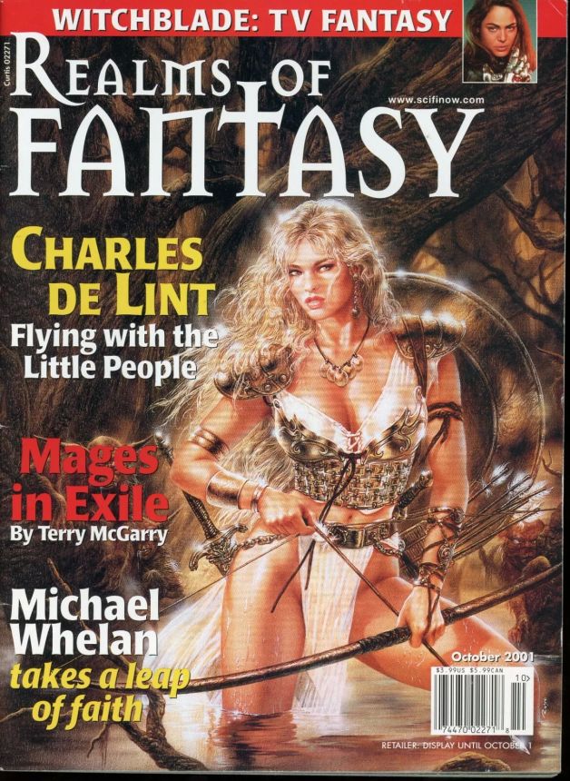 REALMS OF FANTASY magazine side cover  October 2001