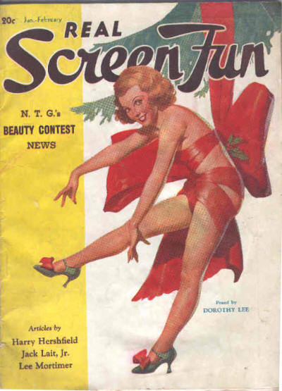 REAL SCREEN FUN magazine side cover Issue 5  Vol 1 # 5 January/February 1935