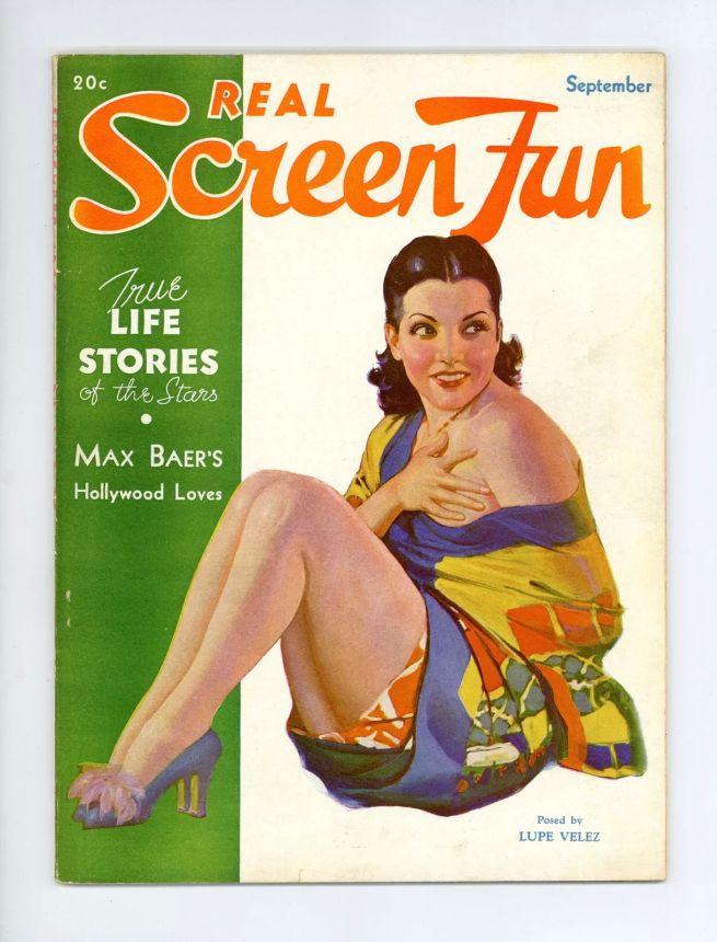 REAL SCREEN FUN magazine side cover Issue 2  Vol 1 # 2 September 1934