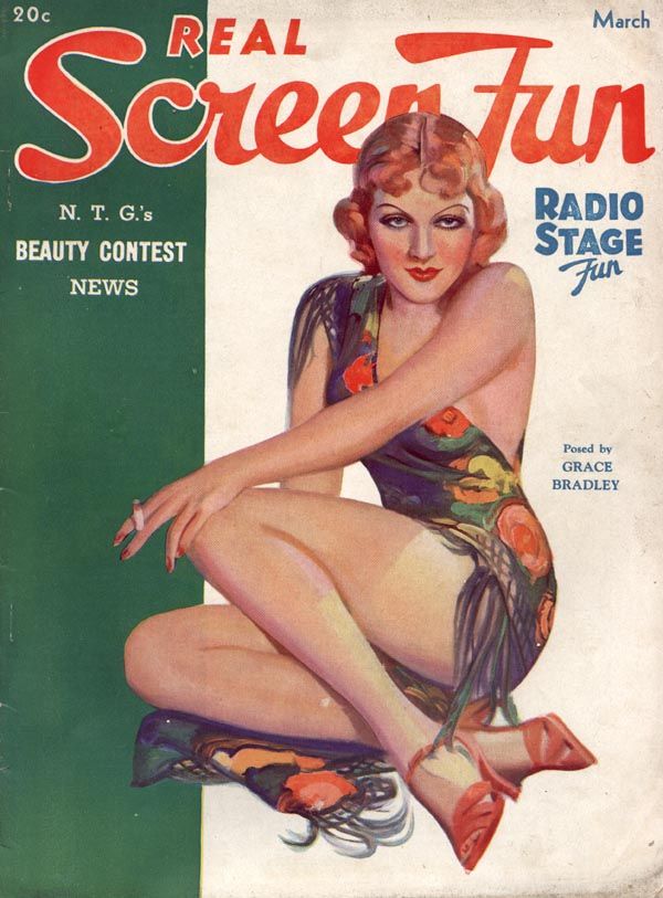 REAL SCREEN FUN magazine side cover Issue 6  Vol 1 # 6 March 1935