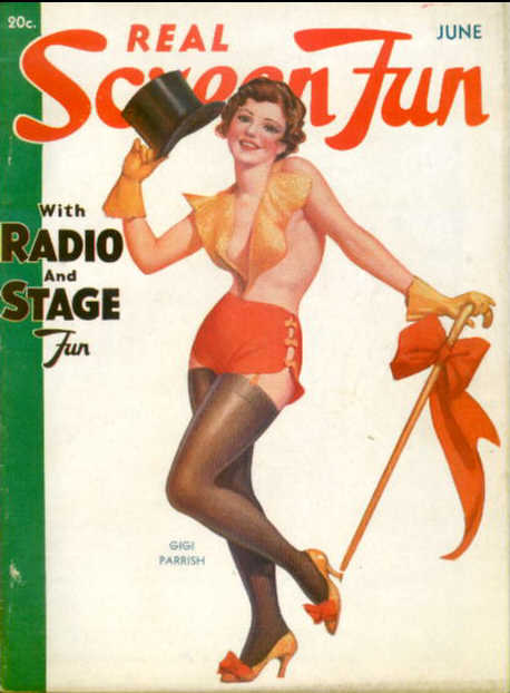 REAL SCREEN FUN magazine side cover Issue 9  Vol 1 # 9 June 1935