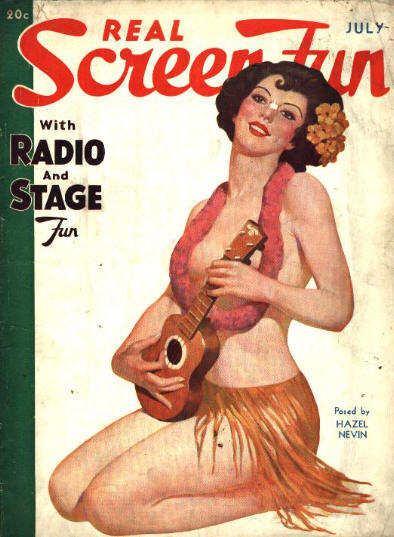 REAL SCREEN FUN magazine side cover Issue 10  Vol 1 # 10 July 1935