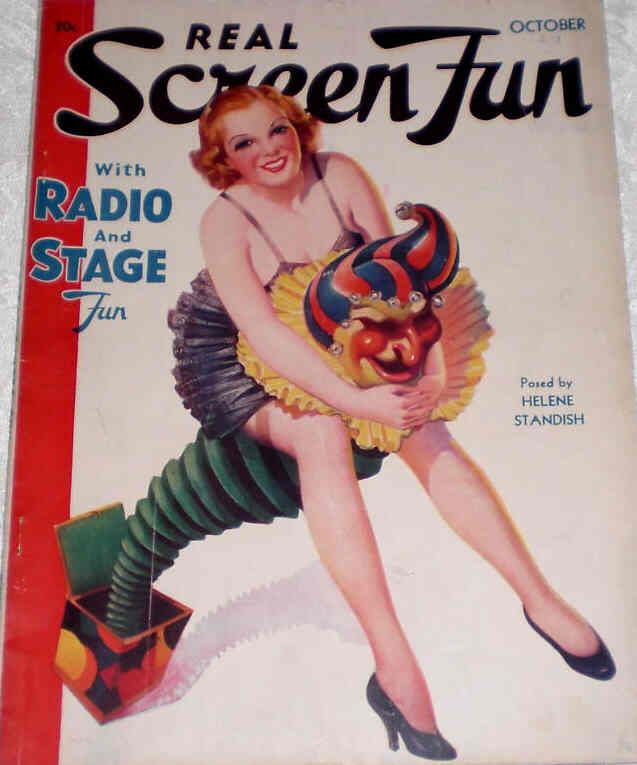 REAL SCREEN FUN magazine side cover Issue 13  Vol 2 # 1 October 1935