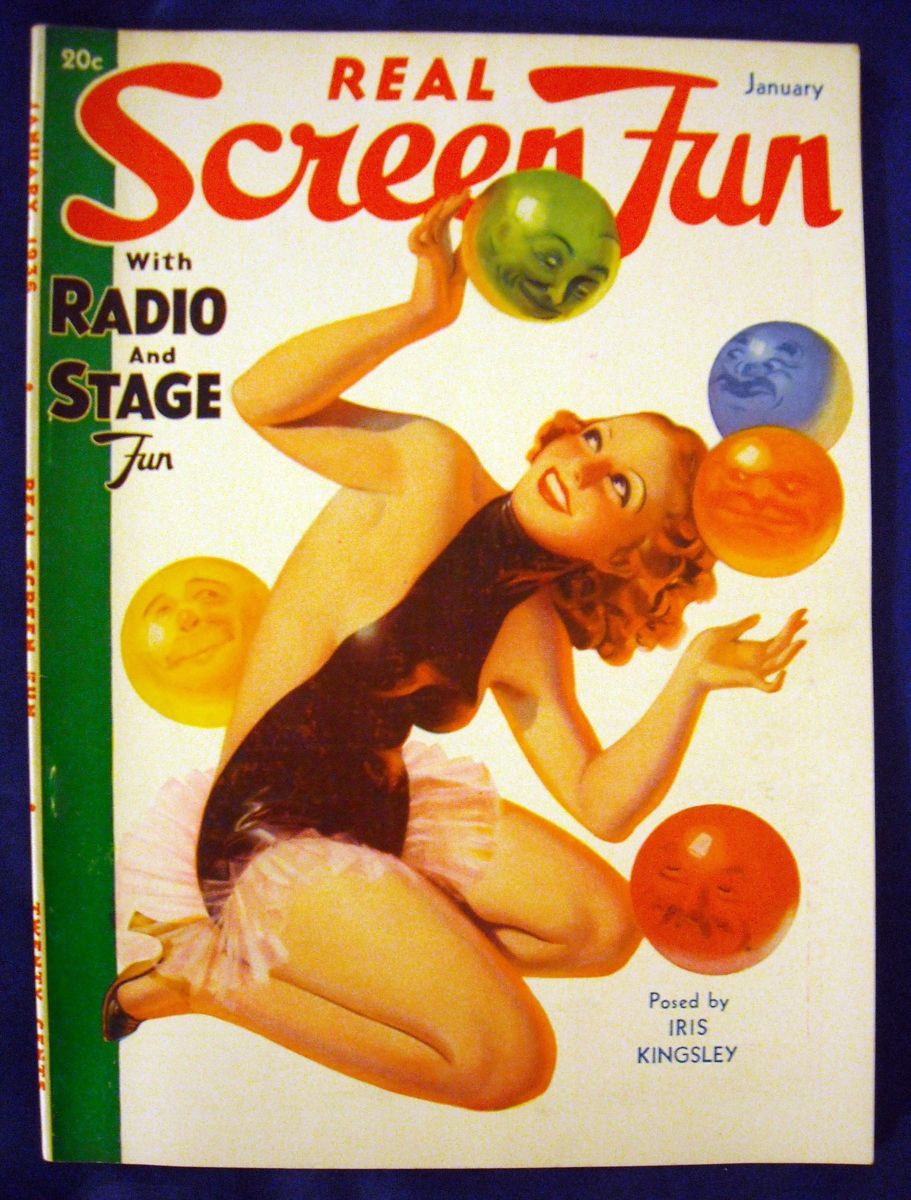 REAL SCREEN FUN magazine side cover Issue 16  Vol 2 # 4 January 1936