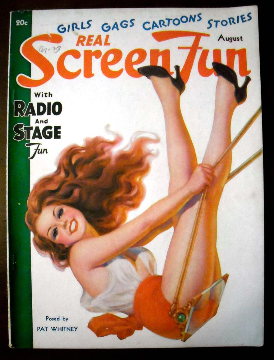REAL SCREEN FUN magazine side cover Issue 23  Vol 2 # 11 August 1936