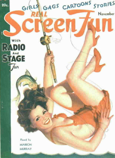 REAL SCREEN FUN magazine side cover Issue 26  Vol 3 # 2 November 1936