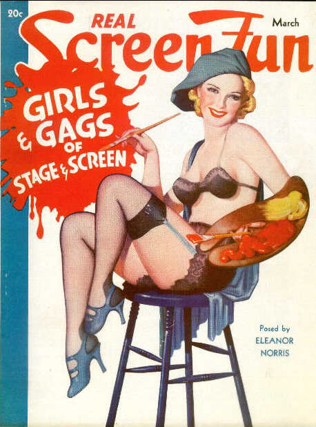 REAL SCREEN FUN magazine side cover Issue 30  Vol 3 # 6 March 1937