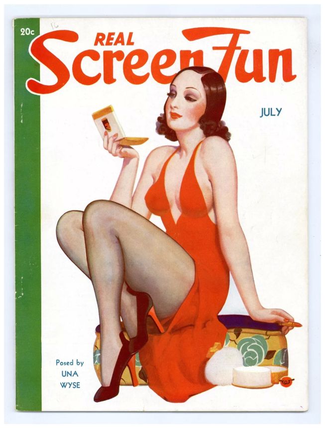 REAL SCREEN FUN magazine side cover Issue 33  Vol 3 # 9 July 1937