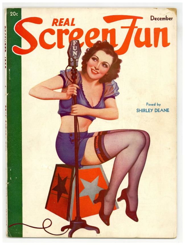 REAL SCREEN FUN magazine side cover Issue 38  Vol 4 # 2 December 1937