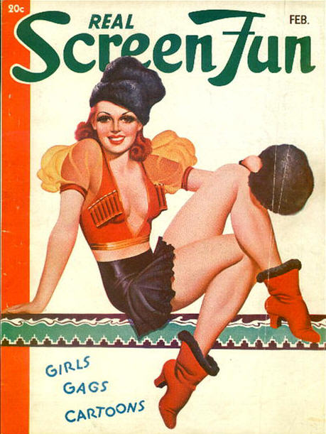 REAL SCREEN FUN magazine side cover Issue 40  Vol 4 # 4 February 1938