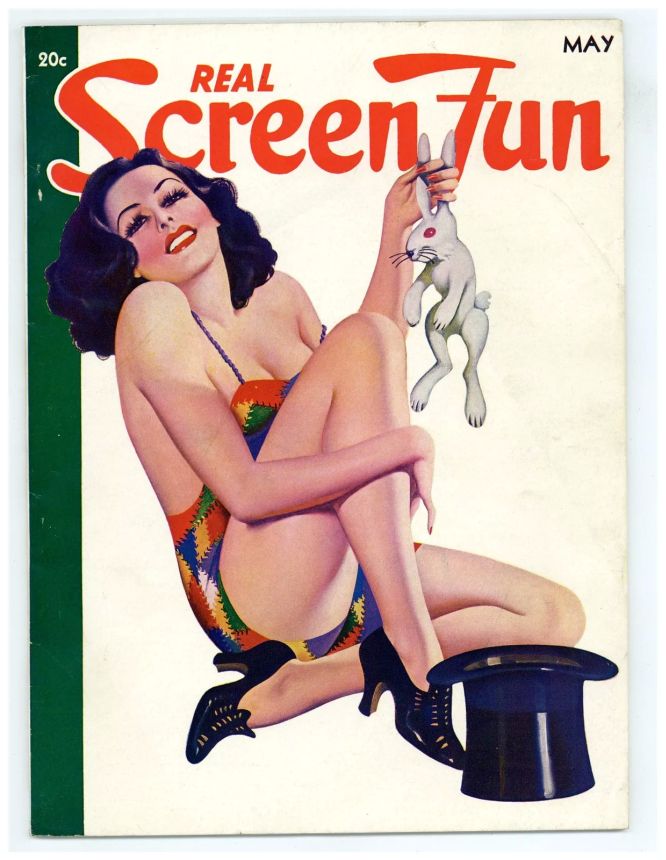 REAL SCREEN FUN magazine side cover Issue 43  Vol 4 # 7 May 1938