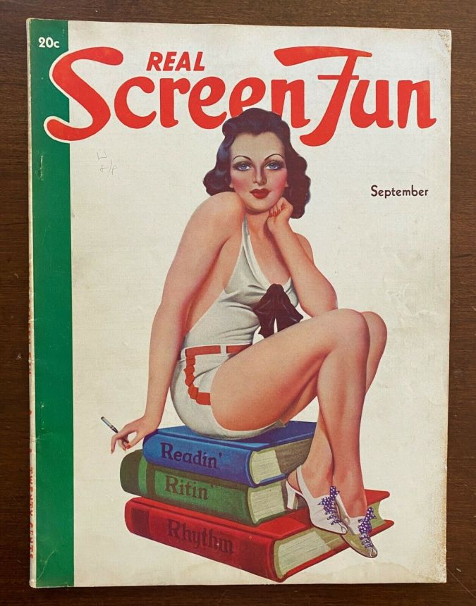 REAL SCREEN FUN magazine side cover Issue 46  Vol 4 # 10 September 1938