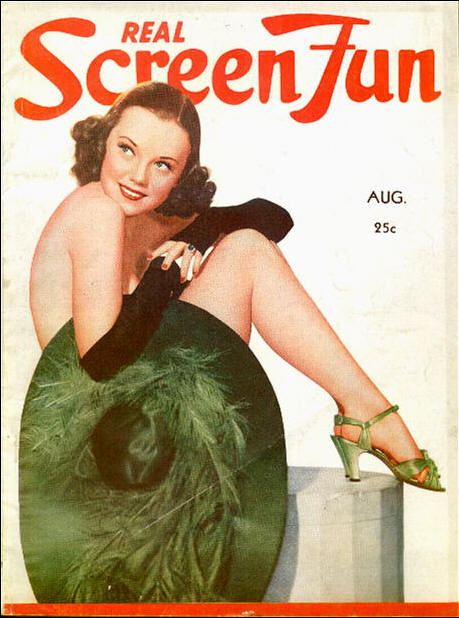 REAL SCREEN FUN magazine side cover Issue 55  Vol 5 # 7 August 1940
