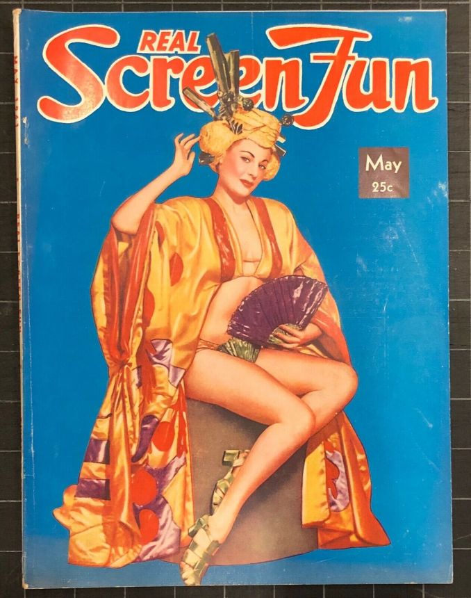 REAL SCREEN FUN magazine side cover Issue 58  Vol 5 # 10 May 1941