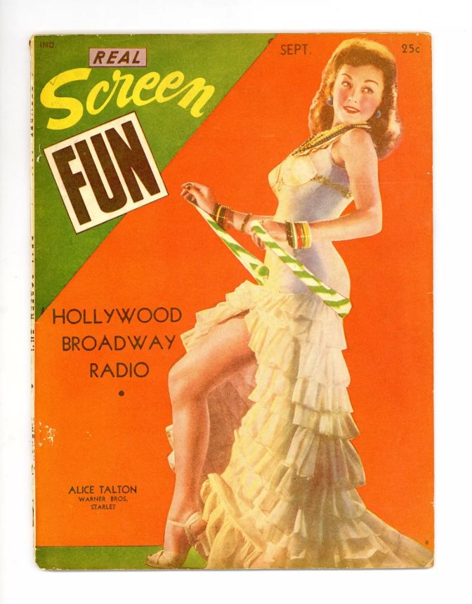 REAL SCREEN FUN magazine side cover Issue 64  Vol 6 # 4 September 1942