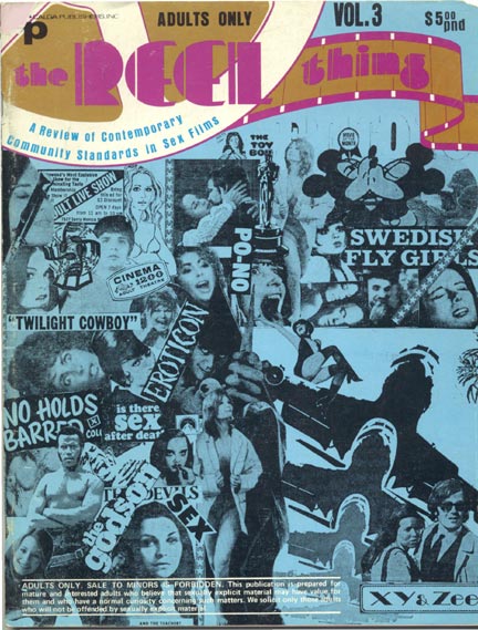 REEL THING magazine side cover Issue 3  1972