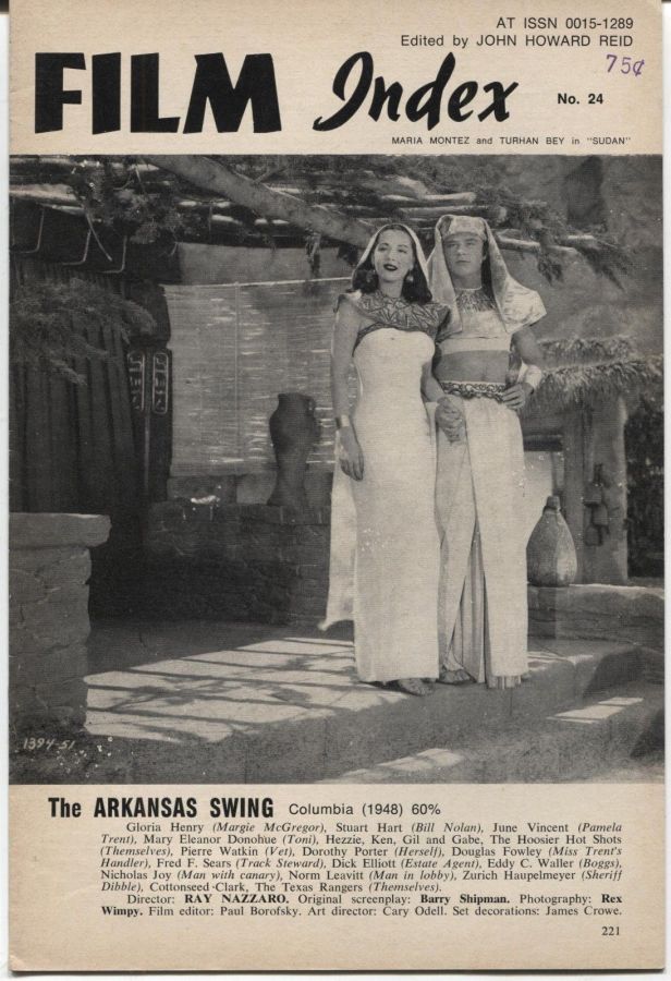 FILM INDEX magazine side cover Issue 24  1974