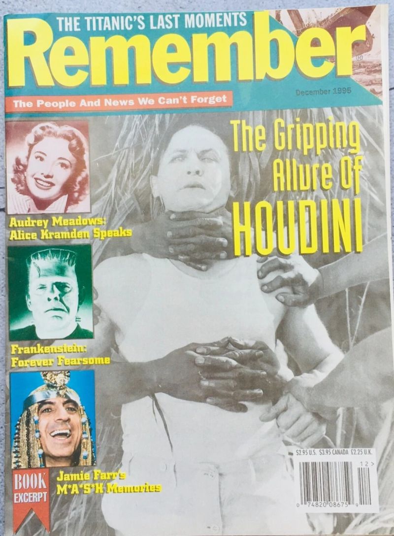 REMEMBER magazine cover  December 1995
