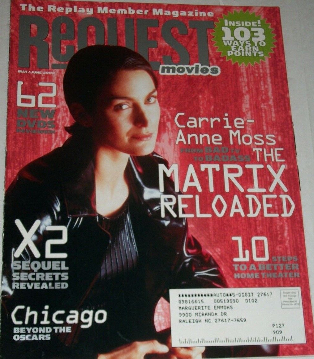 REQUEST MOVIES magazine cover  May/June 2003