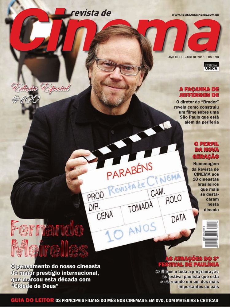 REVISTA DE CINEMA magazine side cover Issue 100 July/August 2010