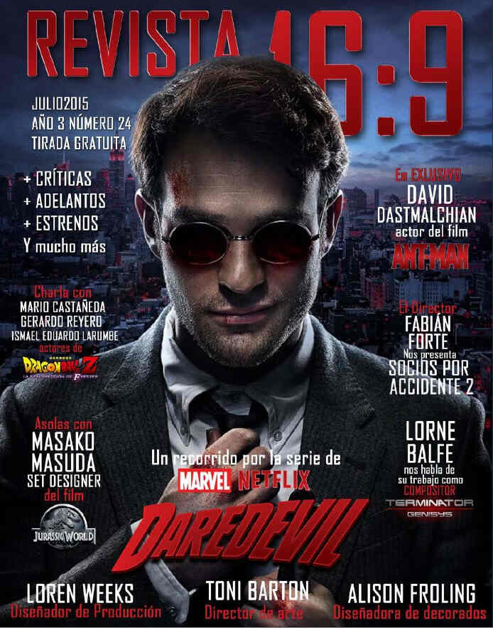 REVISTA 16:9 magazine side cover Issue 24 July 2015