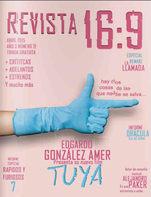 REVISTA 16:9 magazine side cover Issue 21 April 2015