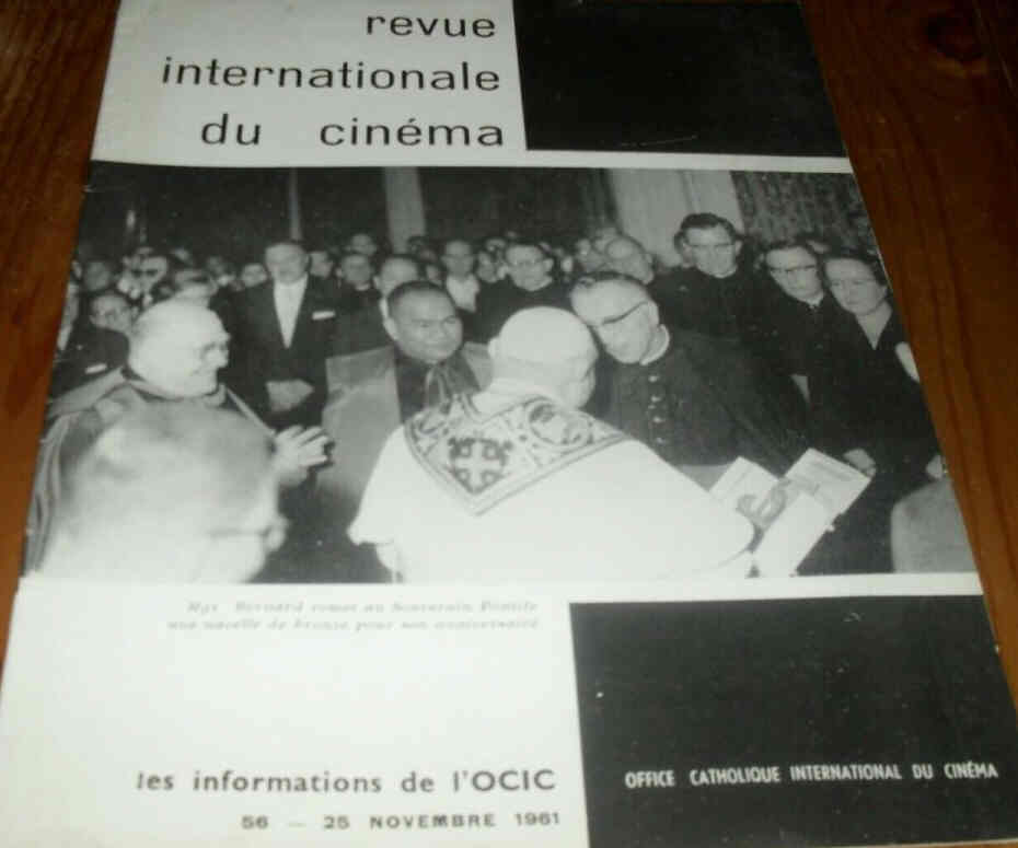 REVUE INTERNATIONALE DU CINEMA magazine cover Issue 56 November 1961