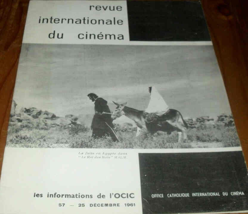 REVUE INTERNATIONALE DU CINEMA magazine cover Issue 57 December 1961