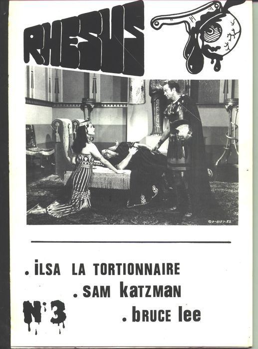 RHESUS ZERO magazine cover Issue 3 December 1978