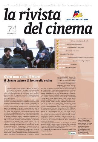 RIVISTA DEL CINEMA magazine side cover Issue 74 October 2009