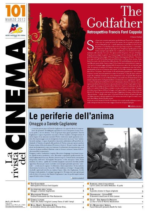 RIVISTA DEL CINEMA magazine side cover Issue 101 March 2012
