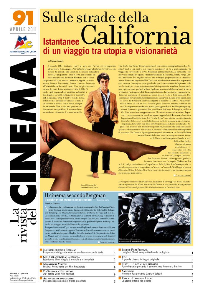 RIVISTA DEL CINEMA magazine side cover Issue 91 April 2011