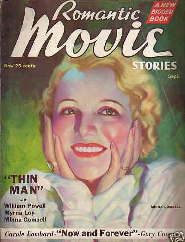 ROMANTIC MOVIE STORIES magazine side cover September 1934