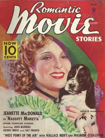 ROMANTIC MOVIE STORIES magazine side cover April 1935