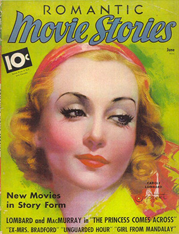 ROMANTIC MOVIE STORIES magazine side cover June 1936