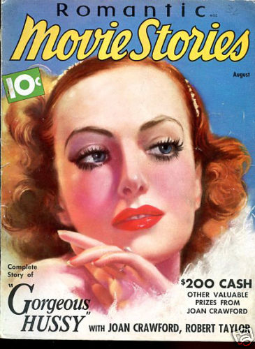 ROMANTIC MOVIE STORIES magazine side cover August 1936