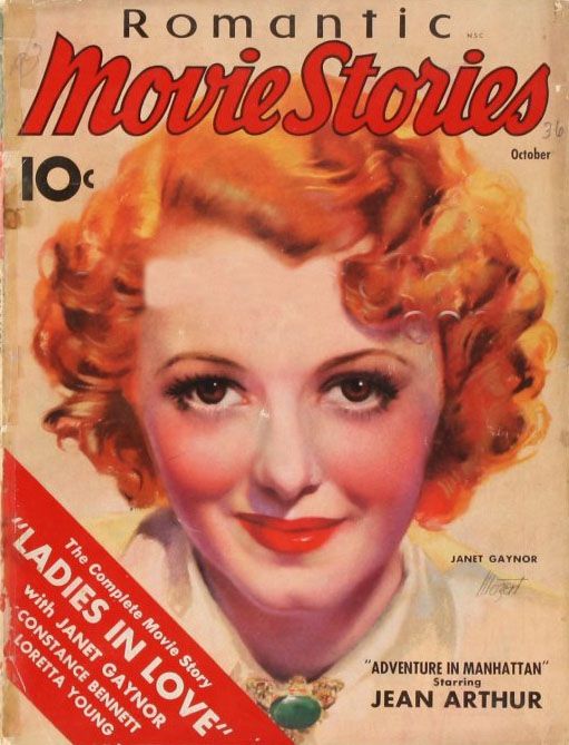 ROMANTIC MOVIE STORIES magazine side cover October 1936