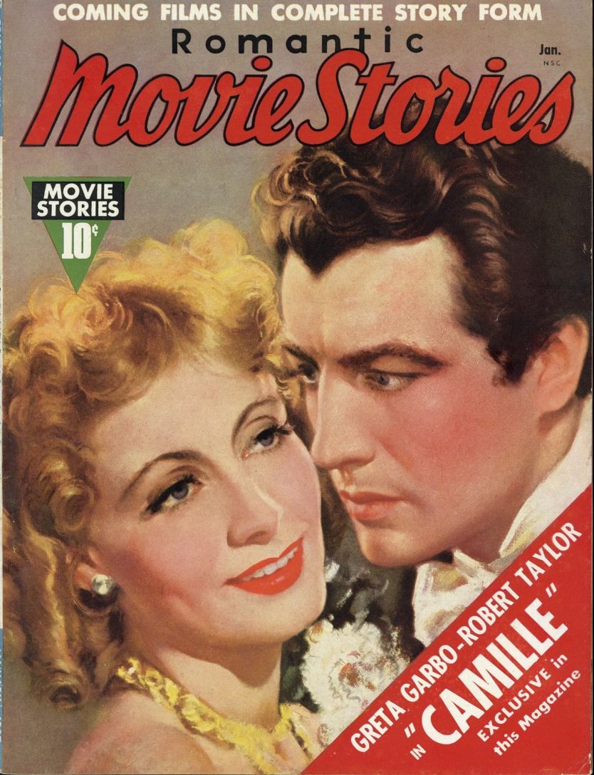 ROMANTIC MOVIE STORIES magazine side cover January 1937