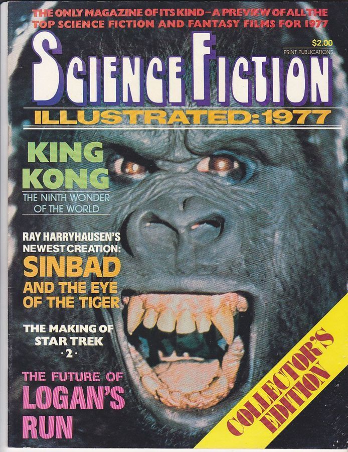 SCIENCE FICTION ILLUSTRATED magazine side cover Issue 1  1977